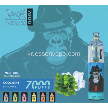 Randm 일회용 vape randm tornado 7000puffs 프랑스